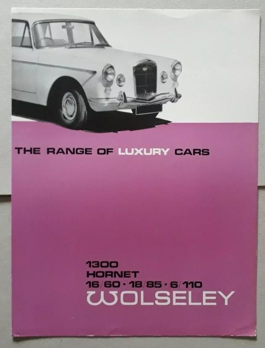 Wolseley Range Brochure 1967 Hornet 1100 1300 MK.II 16 60 18 85 6 110
