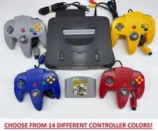 EXCELLENT - N64 NINTENDO 64 CONSOLE + CHOOSE CONTROLLER(S) + MARIO KART BUNDLE!
