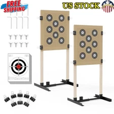 Iron Shooting Target Stand Set Stable Base Easy Assembly Adjustable Width New