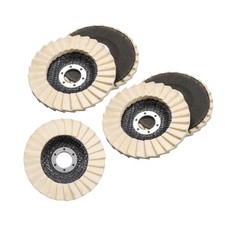 5PCS 4.5" 7/8" Felt Flap Disc Polishing Flap Discs Wool Flap Buffing Wheel Pad