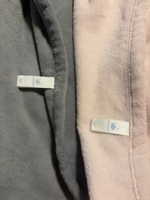 Cloud Island Gray Pink Lot of 2 Baby Crib Blankets Super Soft Fleece Never Used