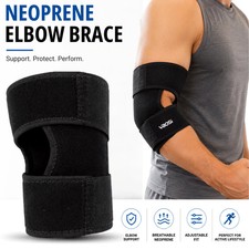 Neoprene Elbow Brace Support Adjustable Compression Wrap For Sports Gym Fitness