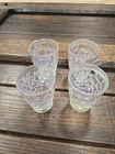 4-lot VTG Federal Iridescent Yorktown Thumbprint Glases,Exce Cond,2 Sets Avail