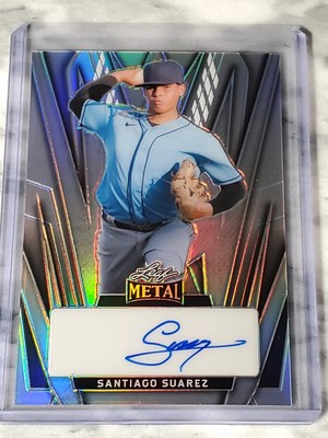 Santiago Suarez 2024 Leaf Metal Silver Prismatic Auto 29/35 #BA-SS2 TB Rays
