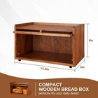 Wooden Bread Box for Kitchen Countertop, Bread Storage for Clutter-Free Counter — photo 2