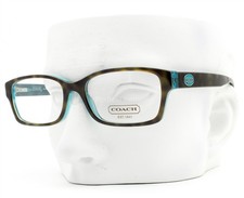 Coach Brooklyn Eyeglasses Glasses HC6040 5116 Brown Tortoise on Teal 50mm w/Case