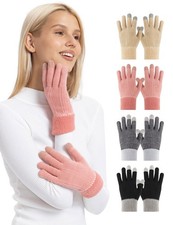Winter Gloves for Women, 4 Pairs Womens Touch Screen Warm Lining Stretchy The...