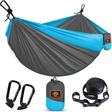 Camping Hammock for Outside,Double Hammock with Tree Straps(18+1Loops) 210T Nylo