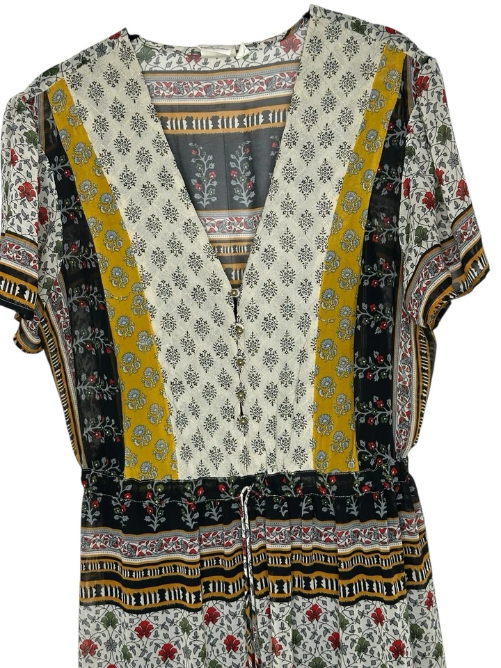 Vestido midi provenzal One September para mujer mediano boho femenino romántico floral Foto 4 de 4