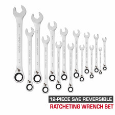 Reversible Ratcheting Wrench Set Sae 12 Pieces Reversible Ratcheting Wrench Set Sae 12 Pieces