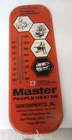 VINTAGE ADVERTISING  MASTER PEOPLE HEATER  TIN WALL THERMOMETER  841-K