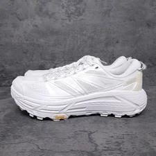 HOKA One One Mafate Speed 2 Hiking Shoes Mens 8 Womens 9 White Lunar Rock Nby