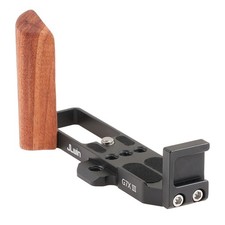 L-Shaped Wooden Handle Grip with Quick Release Plate for Canon G7X II / G7X III