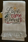 "Love Came Down"Microfiber Waffle Weave Kitchen Dish Towel Holiday Valentine NEW