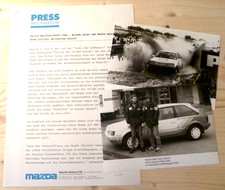 ?? Brochure Auto Photo 1988 MAZDA 323 4WD RALLY TEAM Press Info Foto Prospekt DE