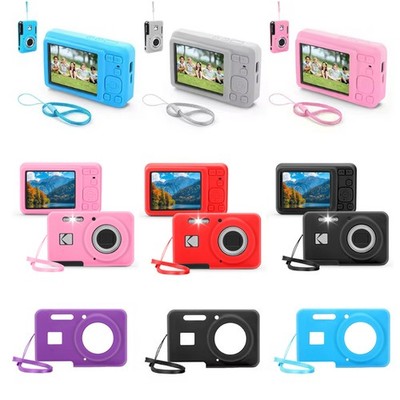 Silicone Protective Case For KODAK PIXPRO FZ55 Camera Soft Sleeve with Lanyard