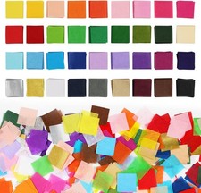 Simetufy 5400 Pcs 1 Inch Tissue Paper Squares, 36 Assorted 1 x 1 Inch, berry