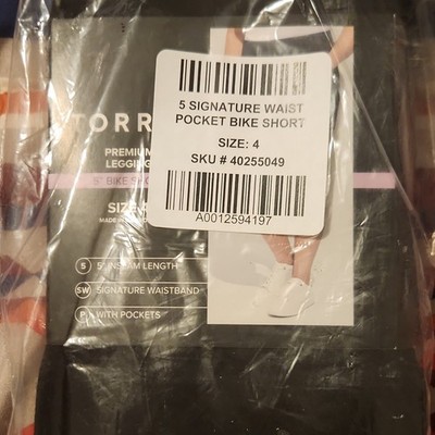 Torrid Black Biker Shorts Plus Size 4 Knit 5'' Inseam Signature Waistband Pockets