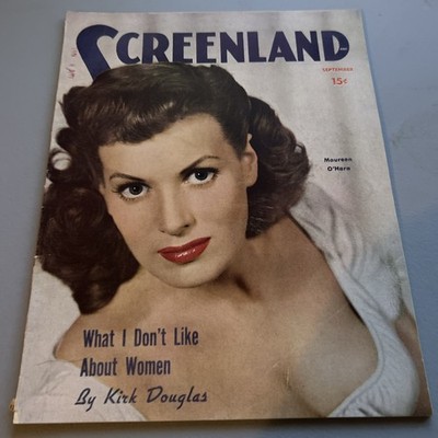 Screenland September, 1950 Maureen O'Hara-cover, Yvonne DeCarlo, Ava Gardner