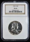 1954 Franklin Half Dollar Proof 50c-  PF65 NGC