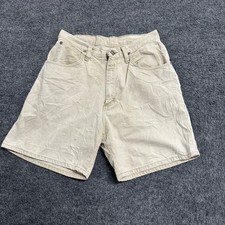 Wrangler Shorts Mens Size 27 Tan Beige Denim Blues USA Made Casual Outdoor Work