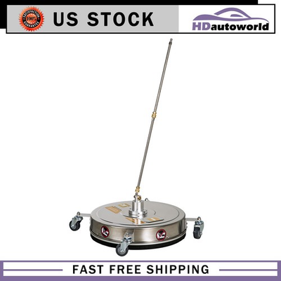 #ad 20quot; Pressure Washer Surface Cleaner Stainless Steel with 4 Wheels 4000 PSI $114.23