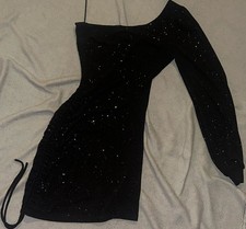 Windsor Sparkly Black Formal/party One Sleeve Dress 