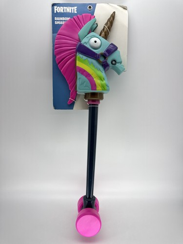 2018 Fortnite Rainbow Smash Pickaxe Unicorn Role Play Cosplay 39” Epic Games
