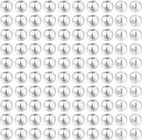 100X 925 Sterling Silver Spacer Beads 2Mm Smooth Round Diy Jewelry Beads