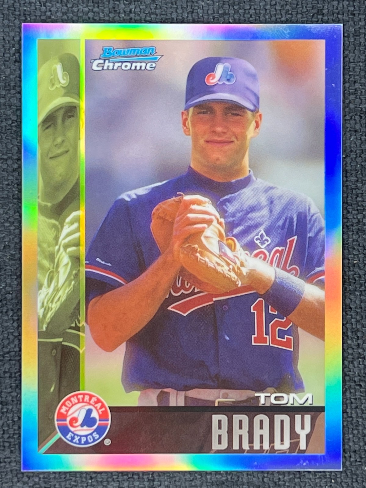 2023 Topps Bowman Draft Chrome 1995 Refractor #95B-TB Tom Brady Montreal Expos