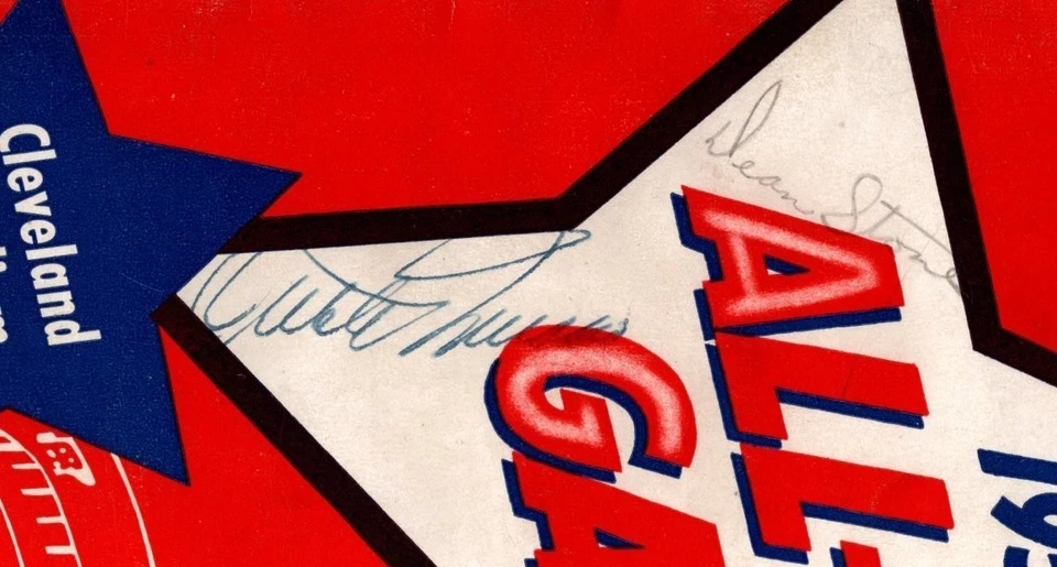 1954 Baseball All Star Game Program Signed by Spahn Minoso and WP Dean Stone - Image 2 of 4