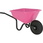 FORT Kinderschubkarre 20 l rosa montiert mit PU-Rad