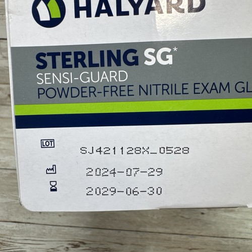 Halyard Sterling SG Nitrile Exam Gloves *1 DENTED Box*  Size: SMALL Exp: 06/29 - Picture 6 of 6