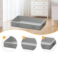 Under Bed Storage Container 30L Low Profile for Linen Sheets Quilts Blanket