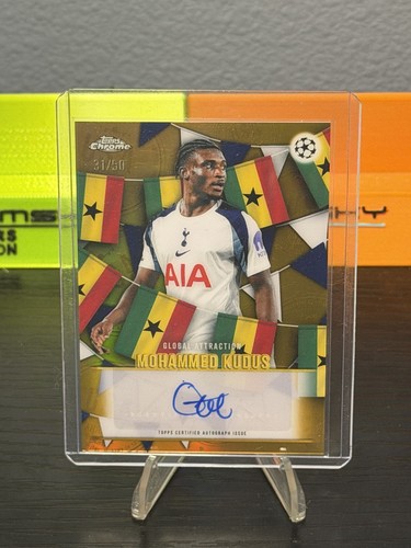 Mohammed Kudus 2025-26 Topps Chrome UCC #GA26-MK Global Attraction Auto Gold/50