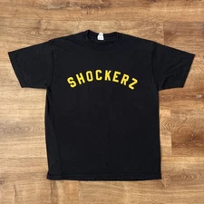 Pro Club Large Shockerz Short #2 Front & Back Print Black 100% Cotton i28