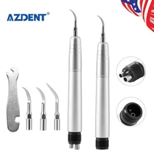 Dental Ultrasonic Air Perio Scaler Handpiece Hygienist 2/ 4Holes 3 Tips AZDENT