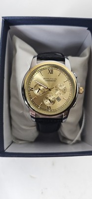 Kingnuos Chronometer Mens Watch With Leather Band New Works