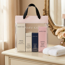Mary Kay TimeWise 4-Piece Set Cleanser Moisturizer Day Night Care  Bag