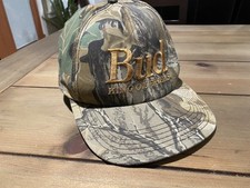 Vintage Budweiser Bud King of Beers Camouflage Camo Cap Hat Made In USA