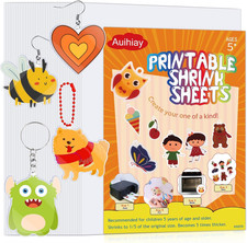 36 Pieces Printable Shrink Plastic Sheets, Shrink Films Papers for Inkjet Printe
