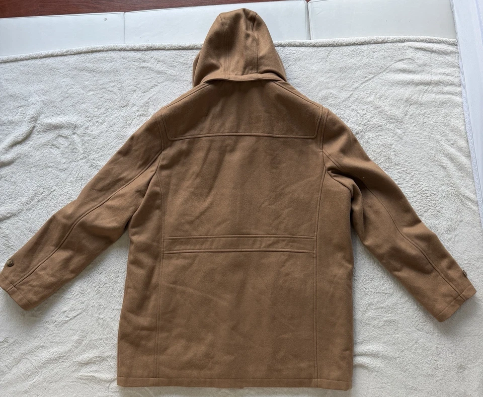 Lands End Mens Wool Cashmere Blend Hood Car Coat Parka Sz XXL/T - Chest 50-52 - Image 4 of 4