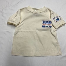 Vintage Baby B'gosh Safari Graphic T-Shirt 12 Months Cream Made in USA 90s