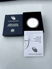 2014-W uncirculated American Silver Eagle Dollar Box & COA US Mint Bullion OGP