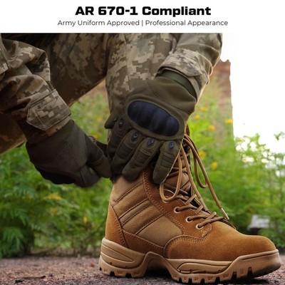 Mens Military Boots, AR 670-1 Compliant, Coyote Brown, Comfortable