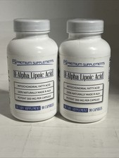 2x Premium Supplements R-Alpha Lipoic Acid 300MG 90ct Strength Exp 08/27
