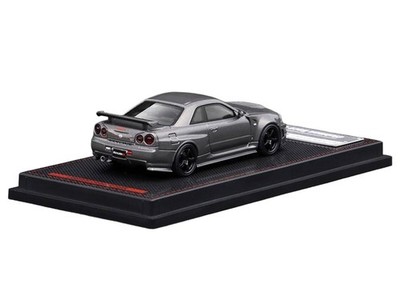NISSAN SKYLINE GT-R BNR34 NISMO CRS RHD GRAY 1/64 CAR BY IGNITION