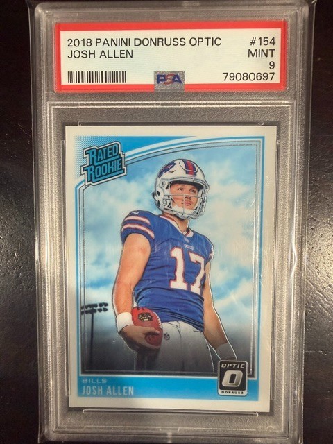 2018 Donruss Optic Josh Allen #154 RC Rated Rookie PSA 9 view 1