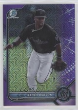 2022 Bowman Chrome Prospects Mega Box Purple Mojo Refractor Kahlil Watson 0q1p
