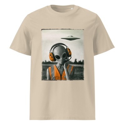 Traffic Control Alien organic ribbed neck t-shirt - Close Encounters Co
